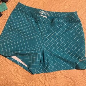 Nike Women's Blue Checkered Athletic Shorts